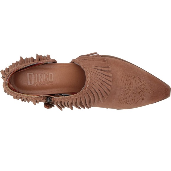 Dingo Kindred Spirit Western Fringe Suede Booties 7M Tan Leather NWOT - Picture 3 of 10